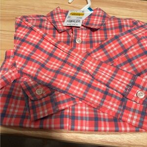 Oshkosh Oxford shirt with button bottom..